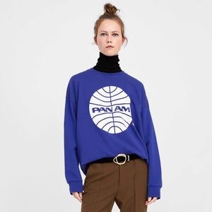 Zara pan am sweatshirt Clearance